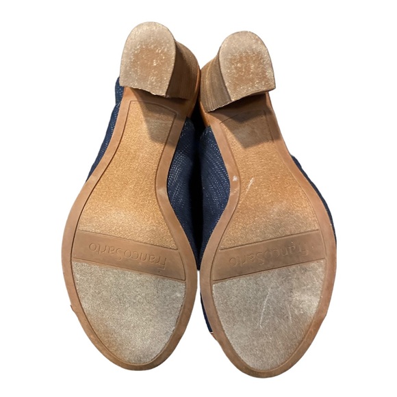 Franco Sarto stretch denim women’s slip on heels size 6 - Picture 6 of 8